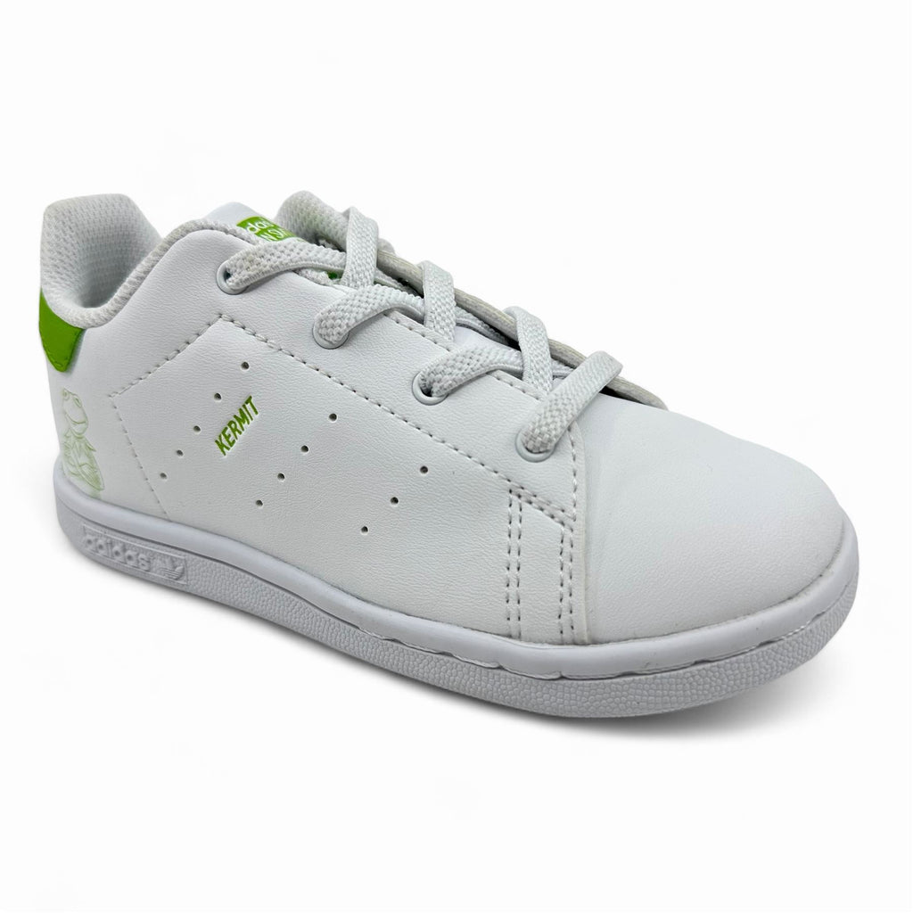 Adidas Stan Smith EL White Green Baby Toddler Disney Kermit The Frog Sneaker (FY6537)