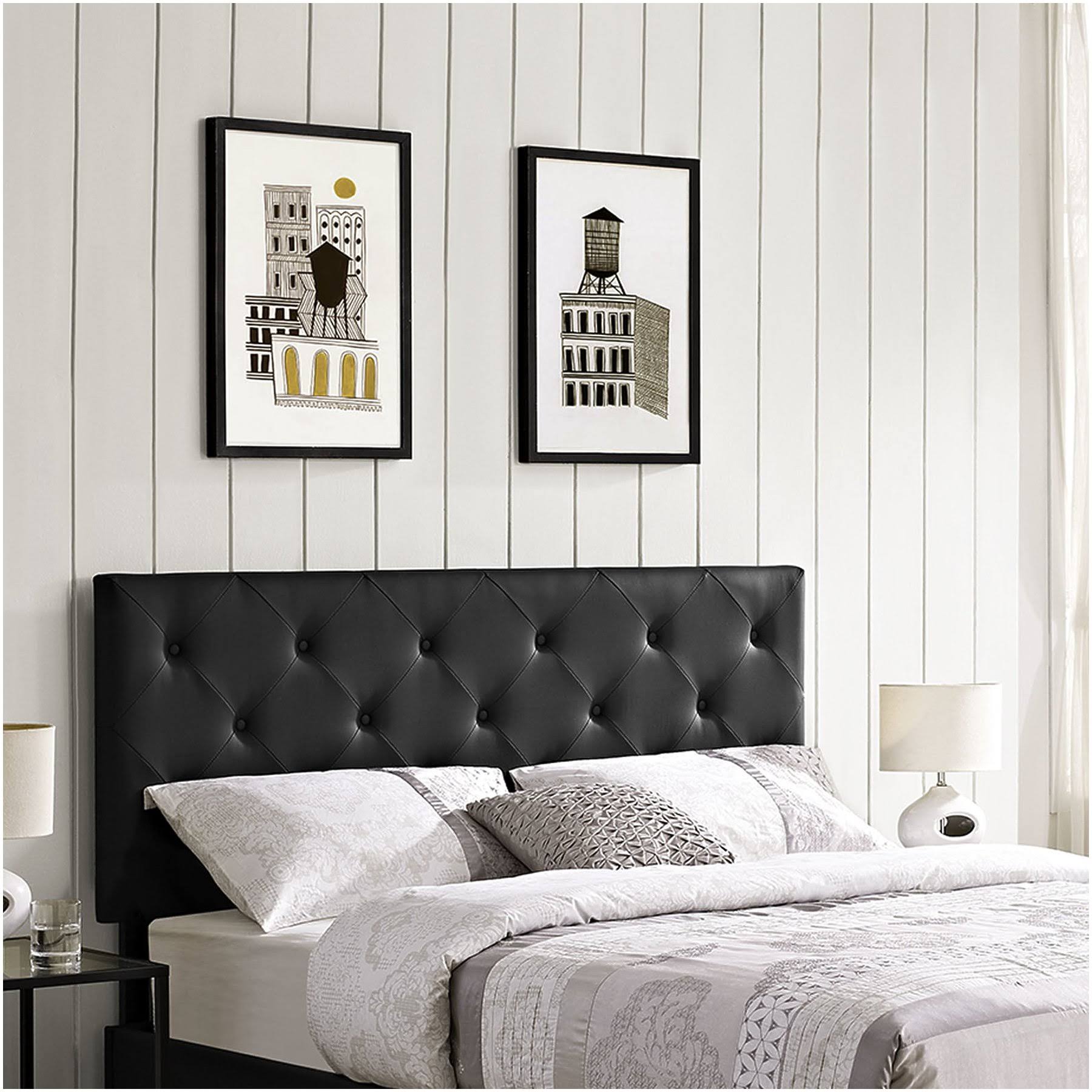 Black Full Vinyl Headboard T692056