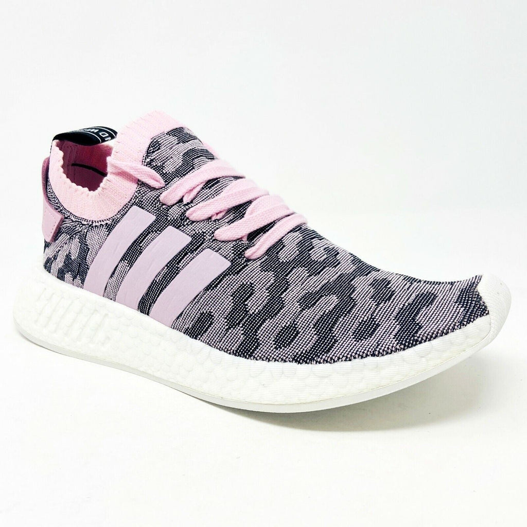 Adidas NMD R2 PK PrimeKnit Wonder Pink Black Womens Size 9.5 Sneakers BY9521