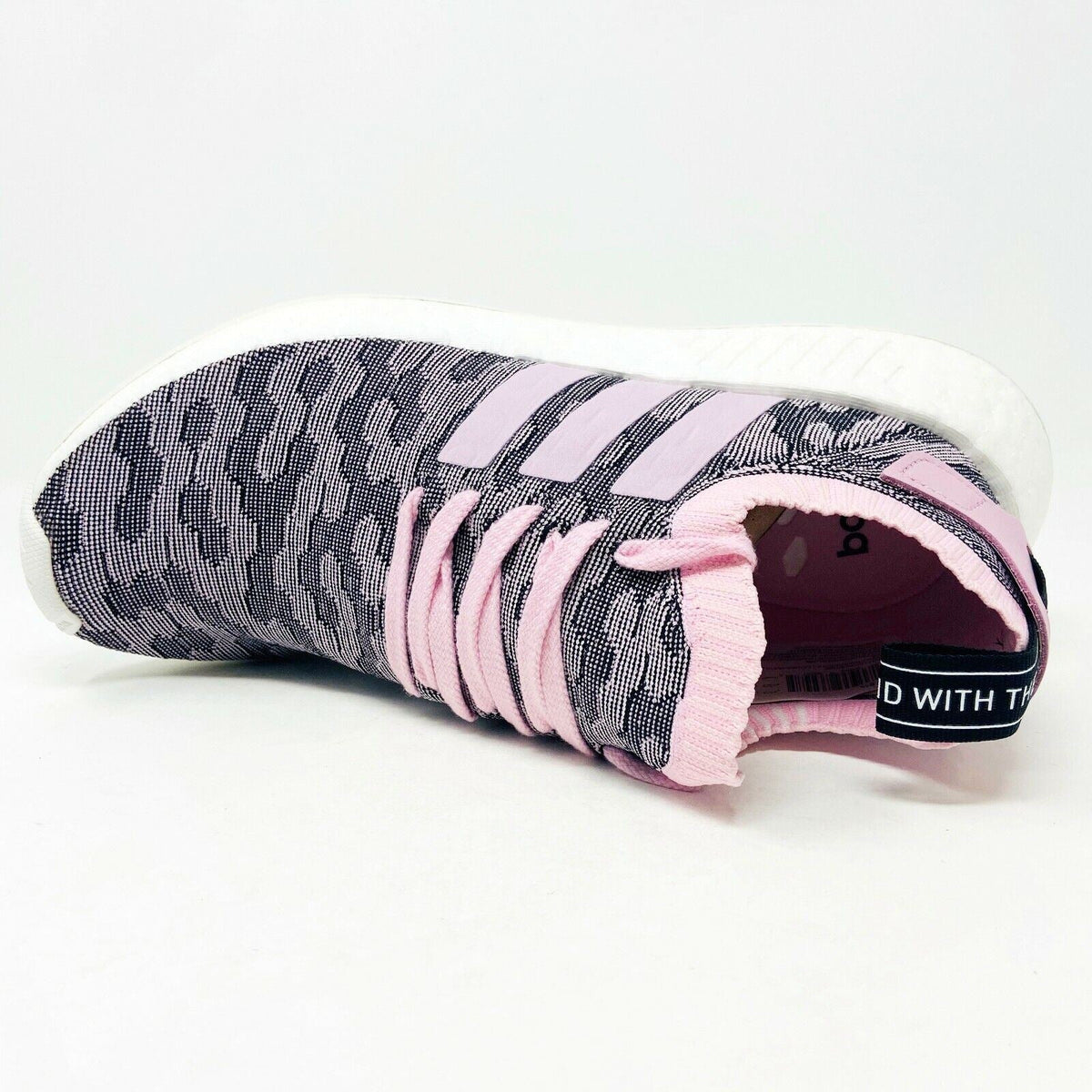 Adidas NMD R2 PK PrimeKnit Wonder Pink Black Womens Size 9.5 Sneakers BY9521