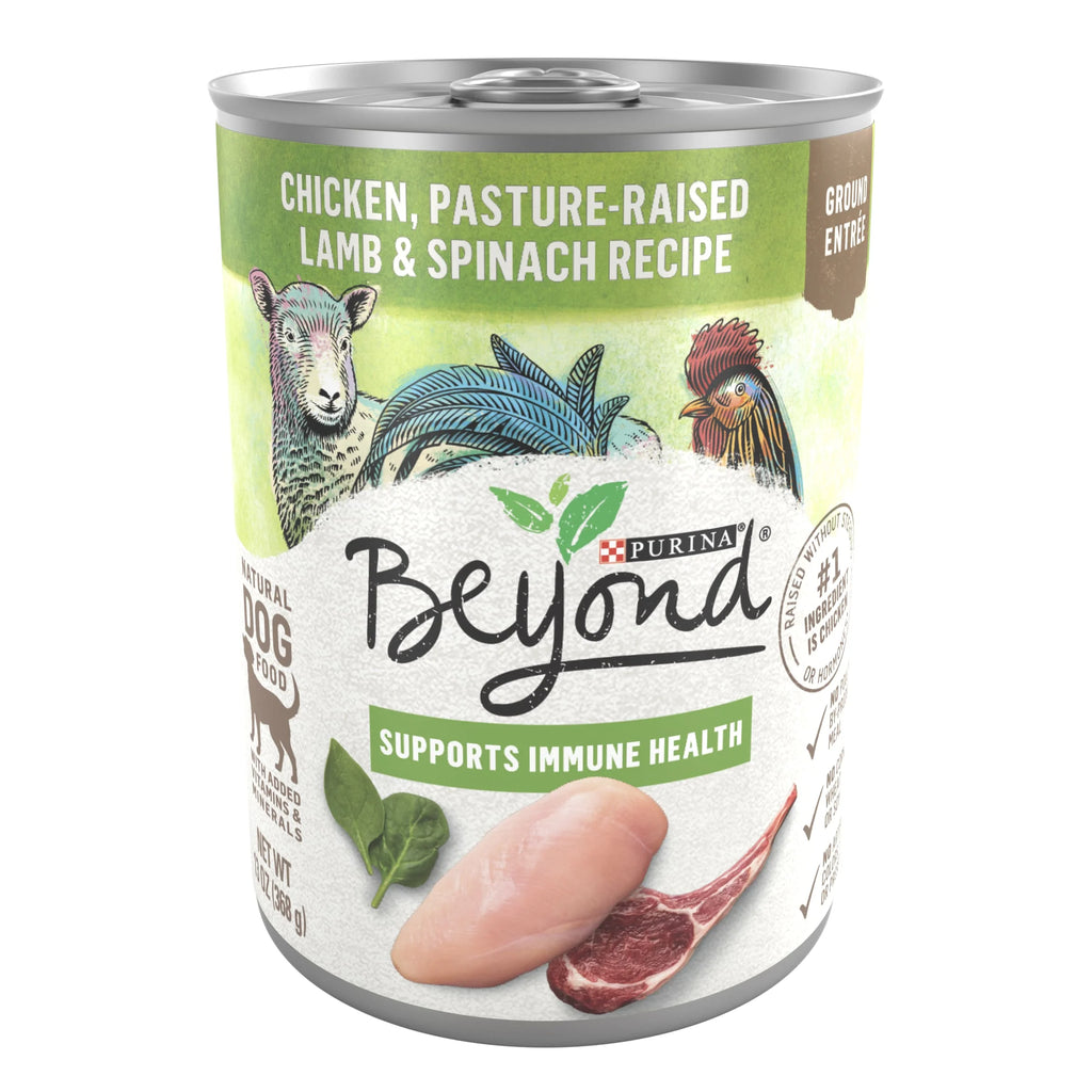 13 oz Cans (12 Pack) Wet Dog Food Chicken Lamb Spinach E56156