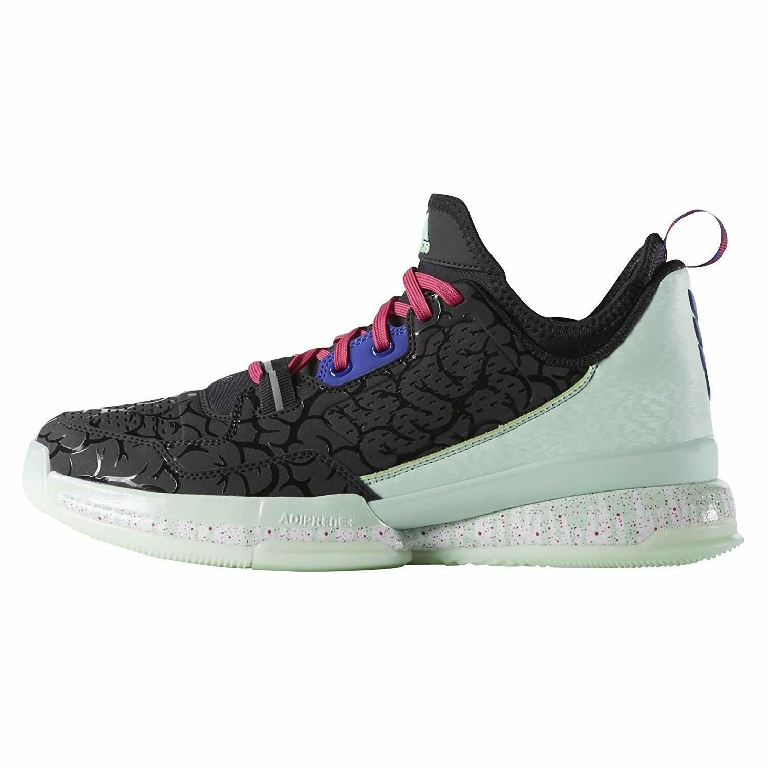 Adidas Damian Lillard 1 Night of Ballin Dead Black Mens Basketball Sneakers DS (S85493)