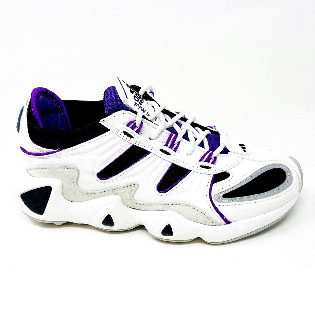 Adidas FW S-97 White Black Purple Womens Size 5.5 Sneakers EF2043