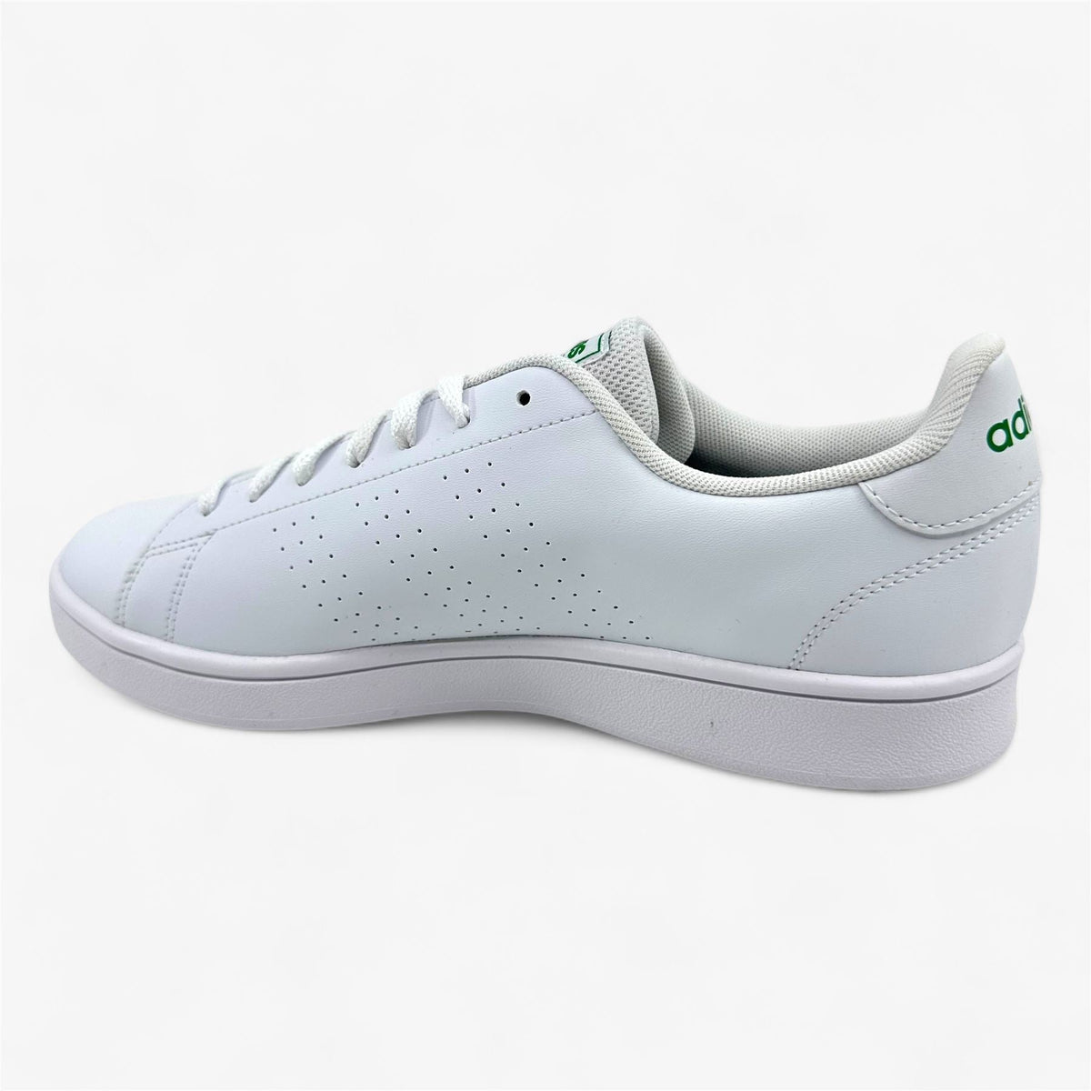 Adidas Advantage Base Cloud White Green Mens Athletic Sneaker (GW2063)