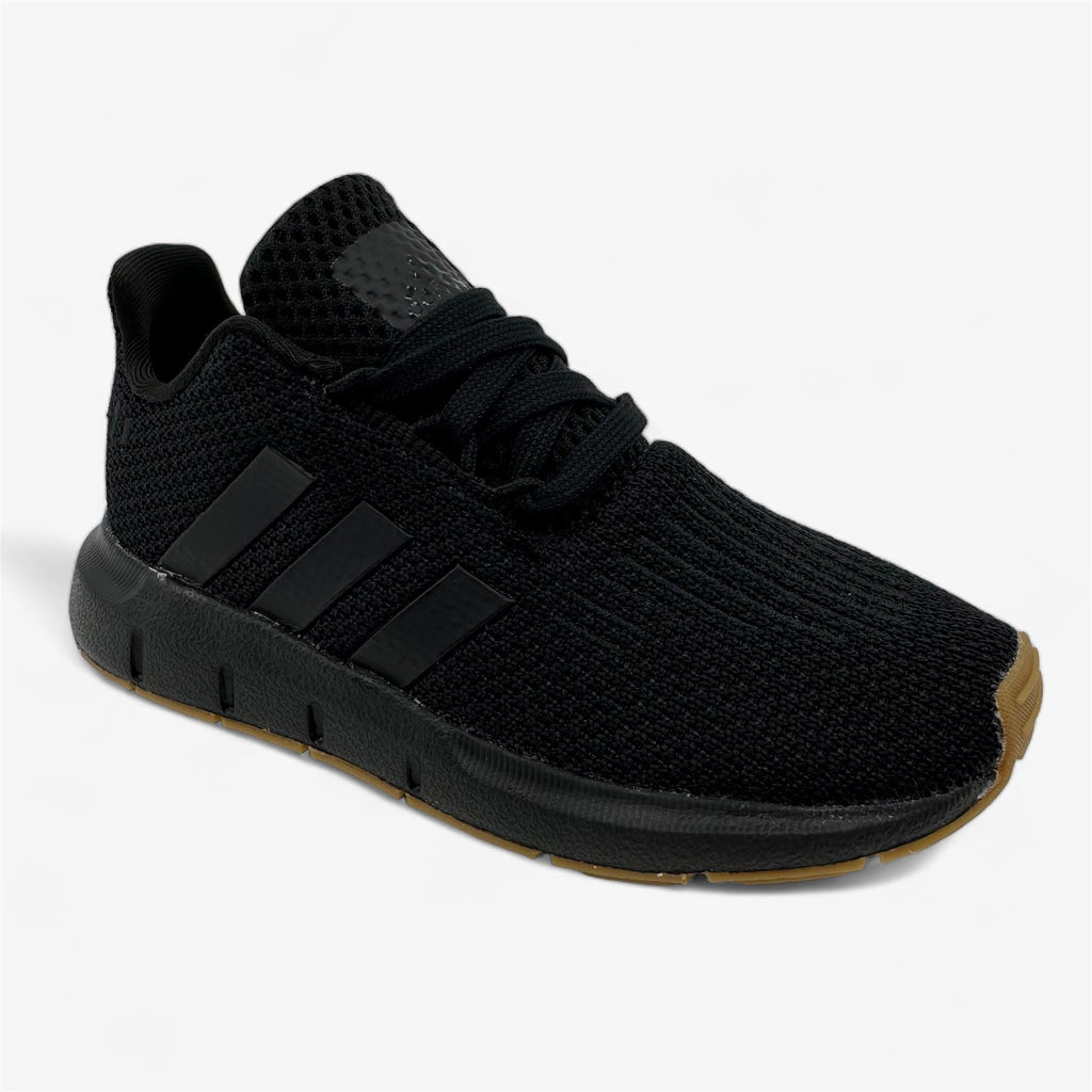 Adidas Swift Run 1.0 EL Triple Black Baby Toddler Athletic Sneaker (IF2958)
