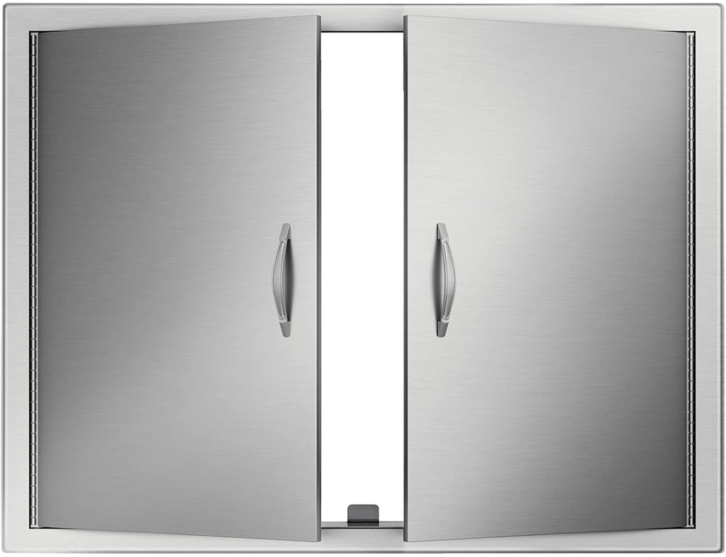 BBQ Double Access Door 31W x 24H Inch Stainless Steel Outdoor Kitchen Door Z499594