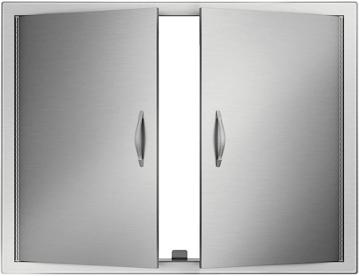 BBQ Double Access Door 31W x 24H Inch Stainless Steel Outdoor Kitchen Door Z499594
