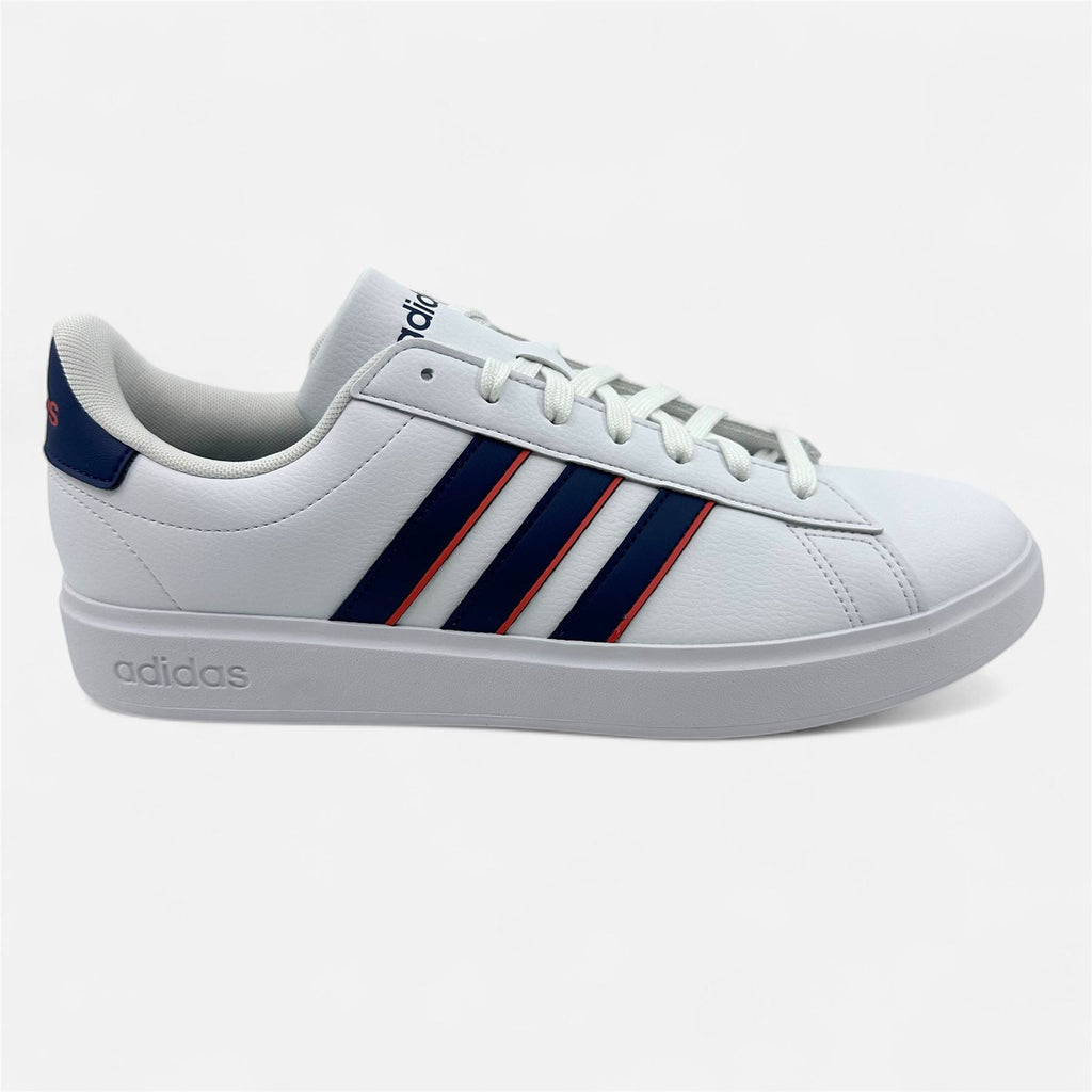 Adidas Grand Court 2.0 White Dark Blue Preloved Scarlet Mens Athletic Sneaker (ID2947)