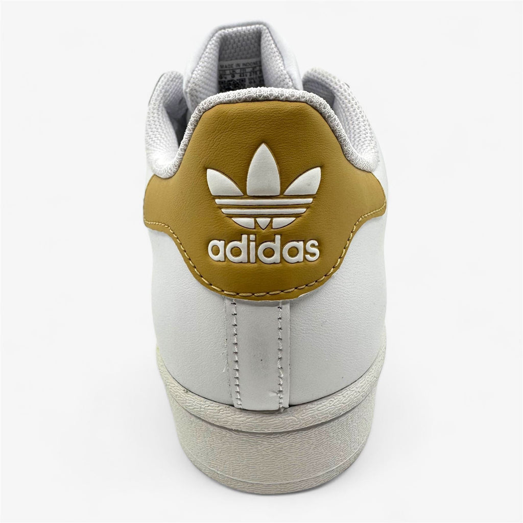 Adidas Superstar White Golden Beige Mens Athletic Sneaker (HP5500)
