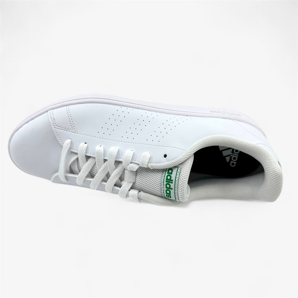 Adidas Advantage Base Cloud White Green Mens Athletic Sneaker (GW2063)