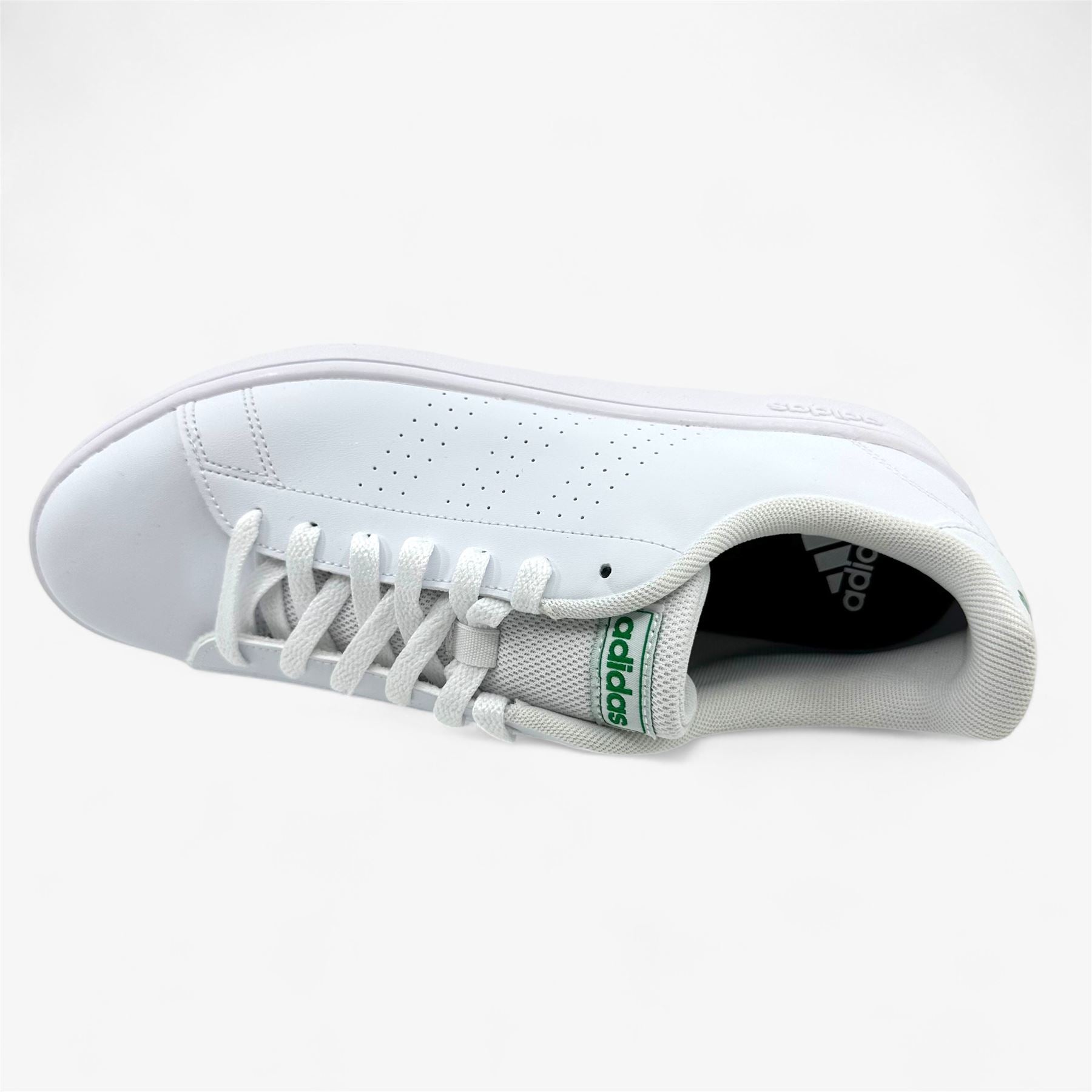 Adidas Advantage Base Cloud White Green Mens Athletic Sneaker (GW2063)