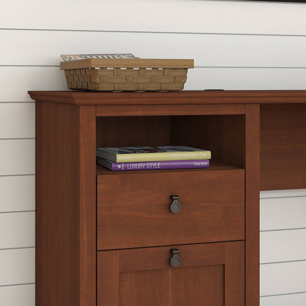 L Shaped Desk with Lateral File Cabinet I834