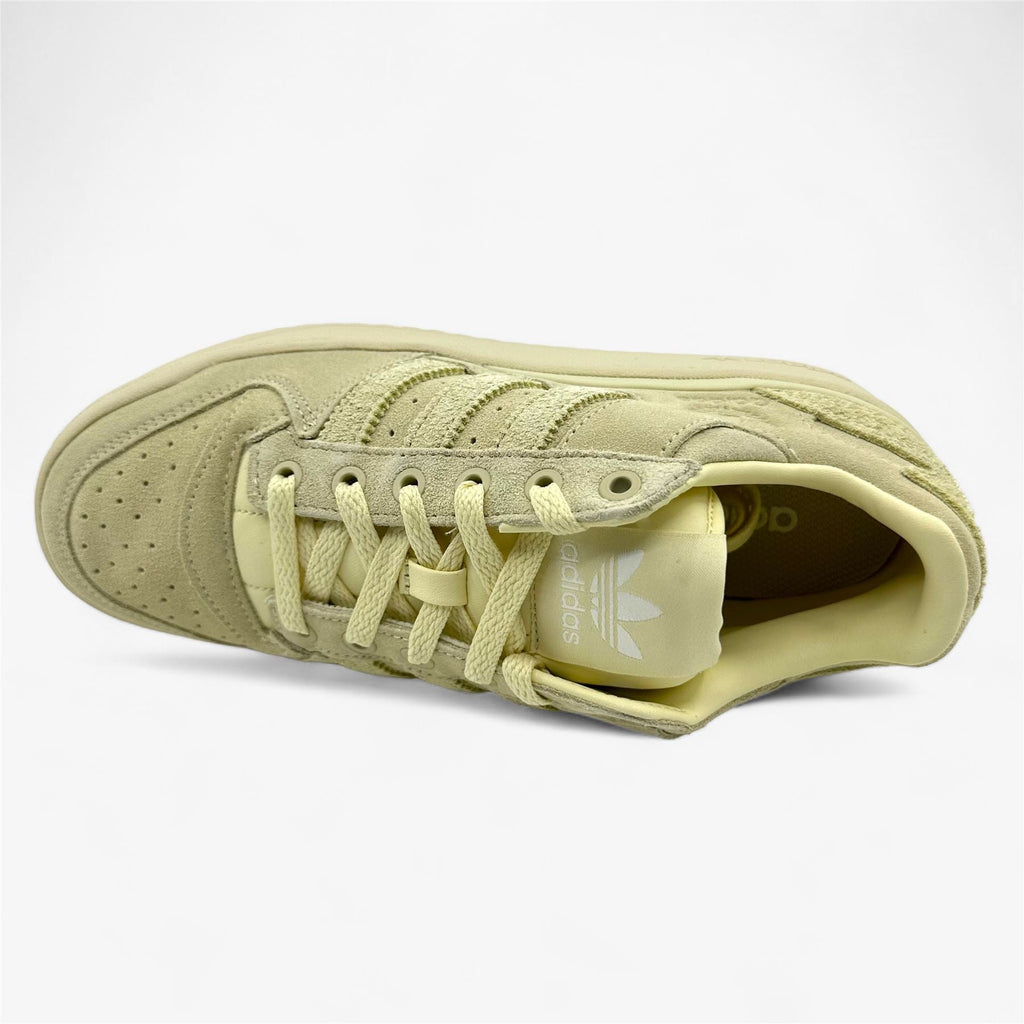 Adidas Forum Bold Stripes Yellow Beige Cream Womens Athletic Sneaker (ID3154)