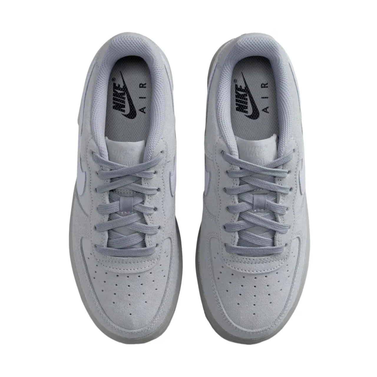 Big Kid's Nike Air Force 1 LV8 Wolf Grey/Wolf Grey-Black (BQ5485 003)