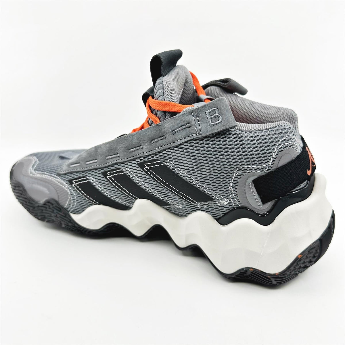 Adidas Exhibit B Candace PE Grey Impact Orange Womens Athletic Sneaker (GZ2351)