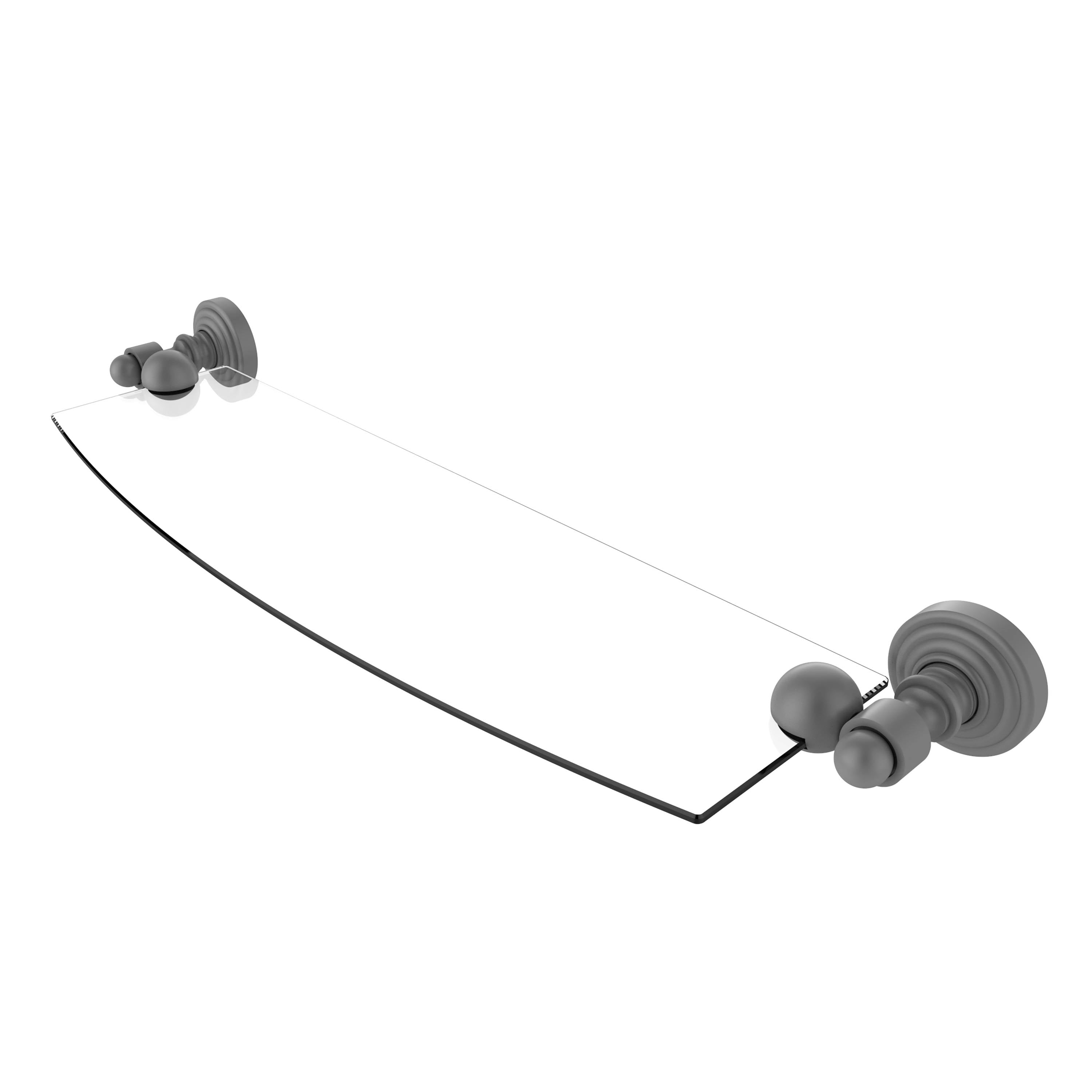 18 inch Glass Shelf Matte Gray Y3034