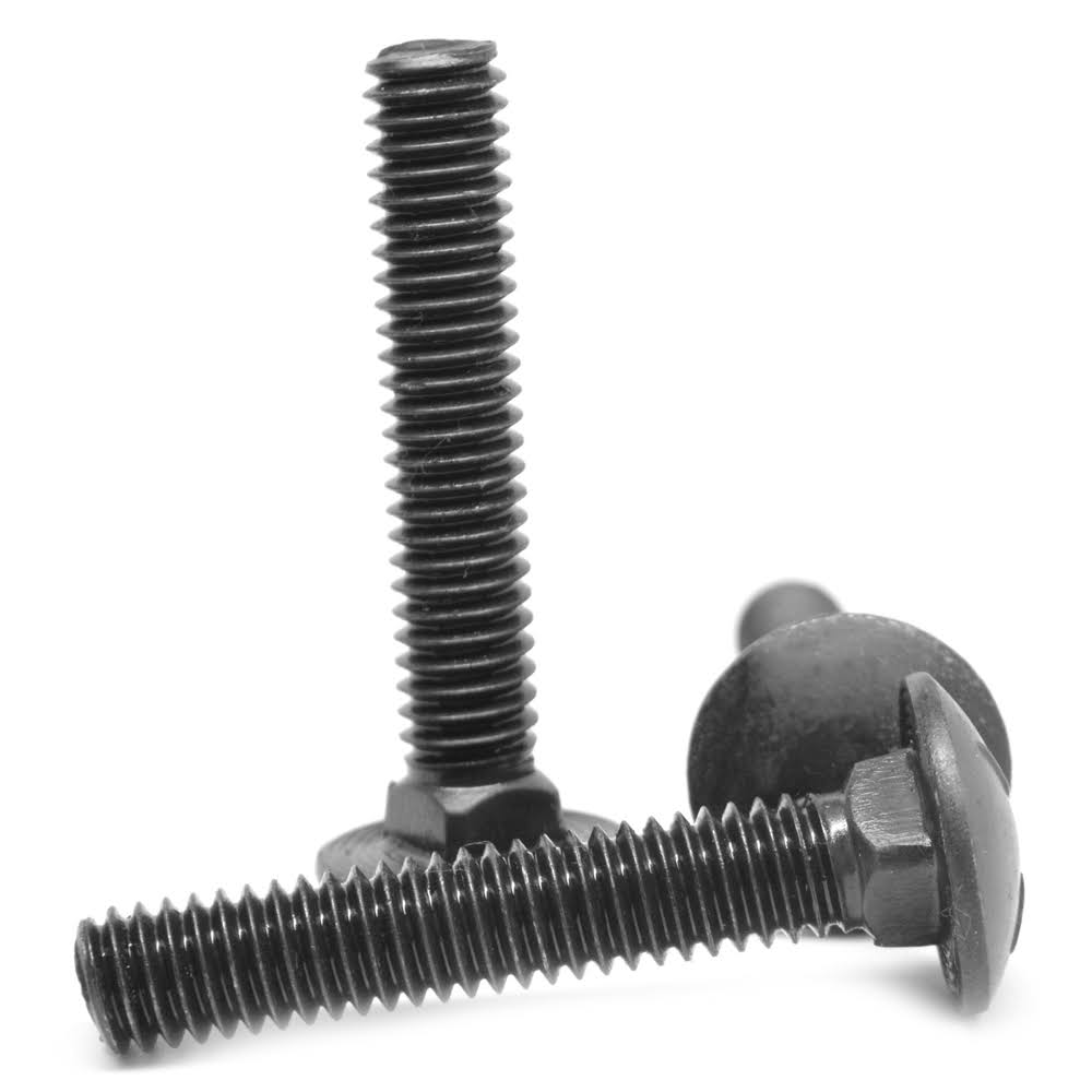 1/2x22-13 x 1 1/4x22 Coarse Thread Grade 8 Carriage Bolt Black Oxide Pk 100 V53611