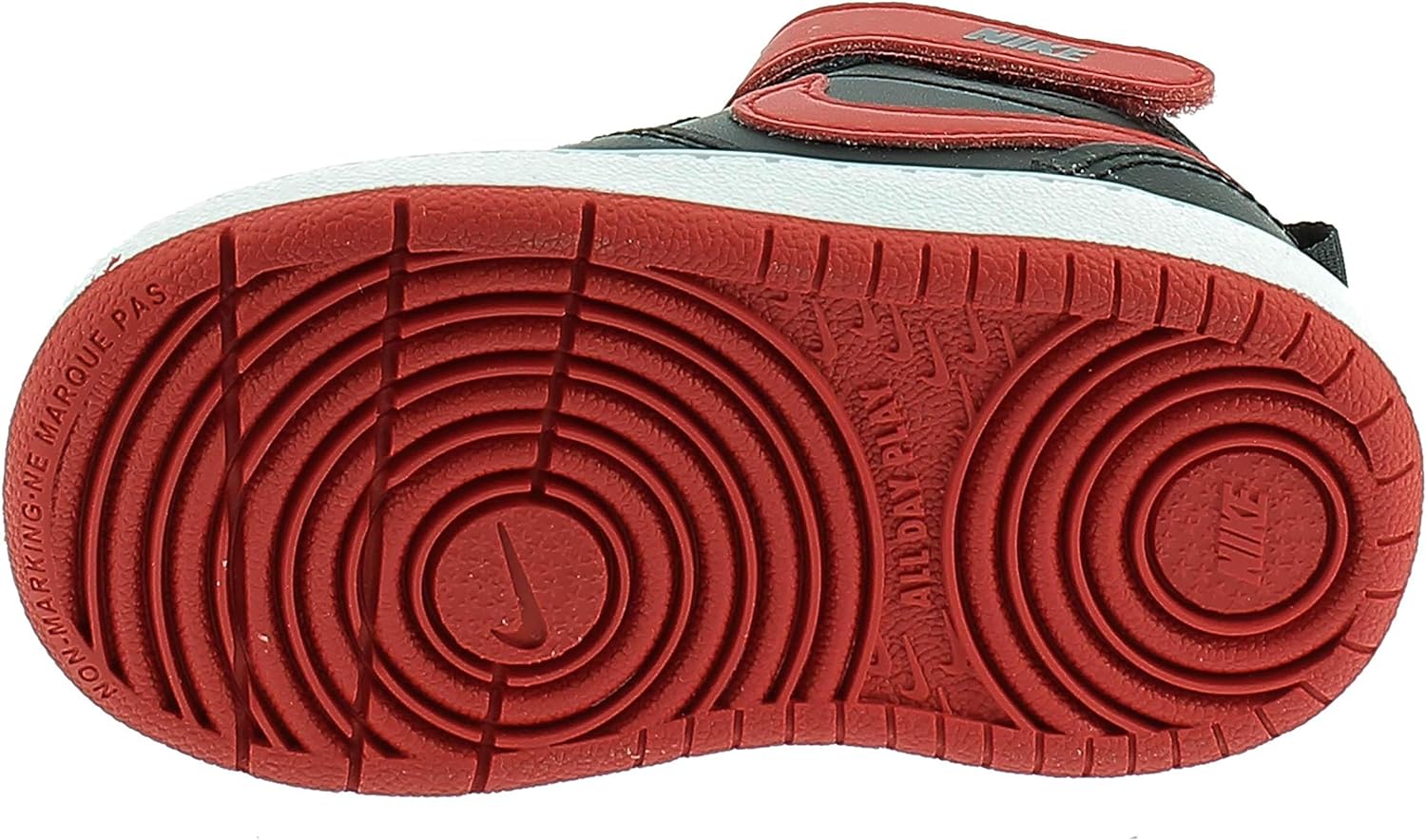 Toddler's Nike Court Borough Mid 2 Blk/University Red-White (CD7784 003)