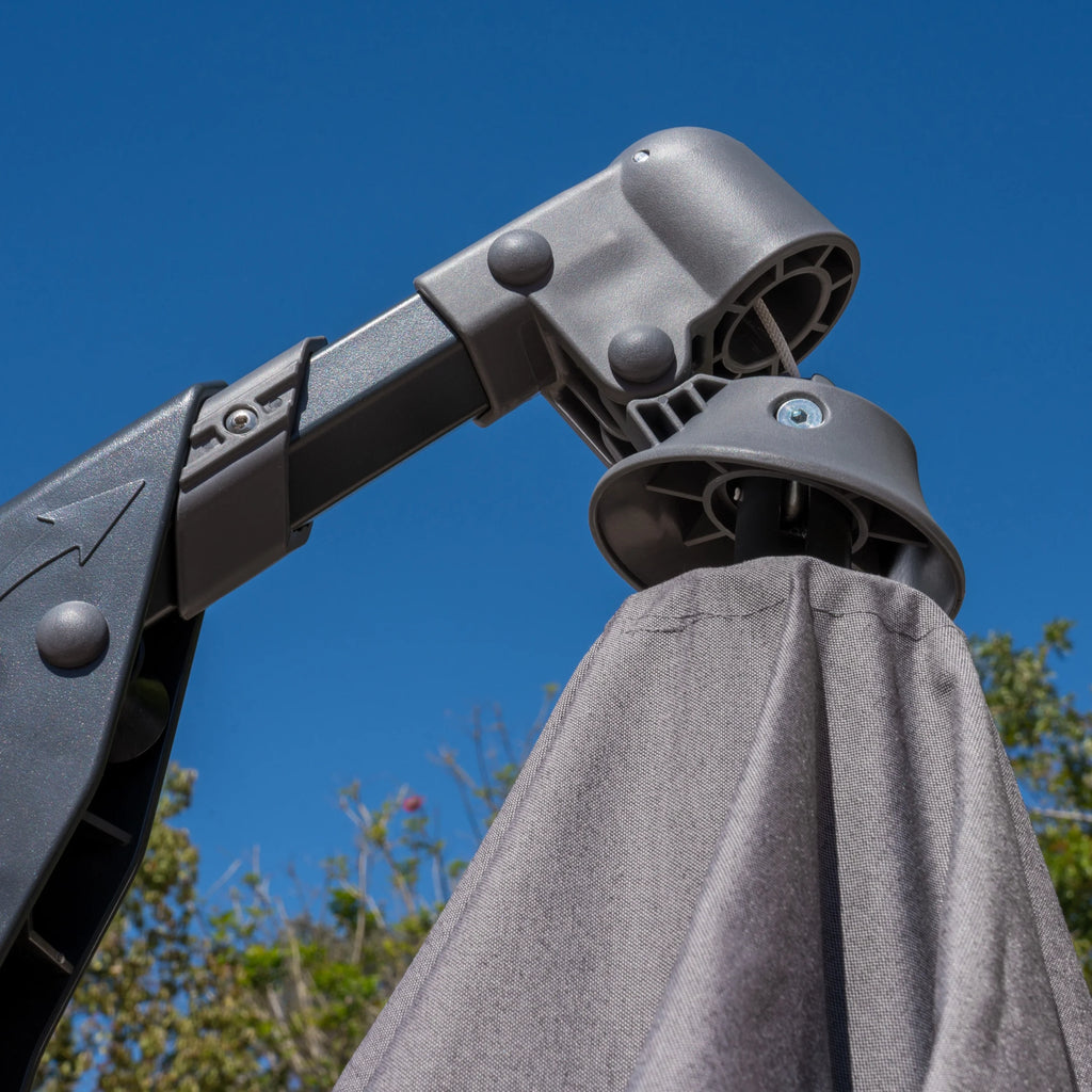 Canopy with Aluminum Pole and Dark Grey Plastic Base U159