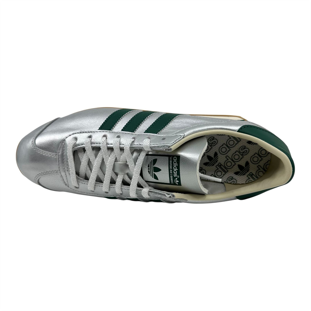 Adidas Country OG Silver Metallic Collegiate Green Womens Athletic Sneaker (IE8412)
