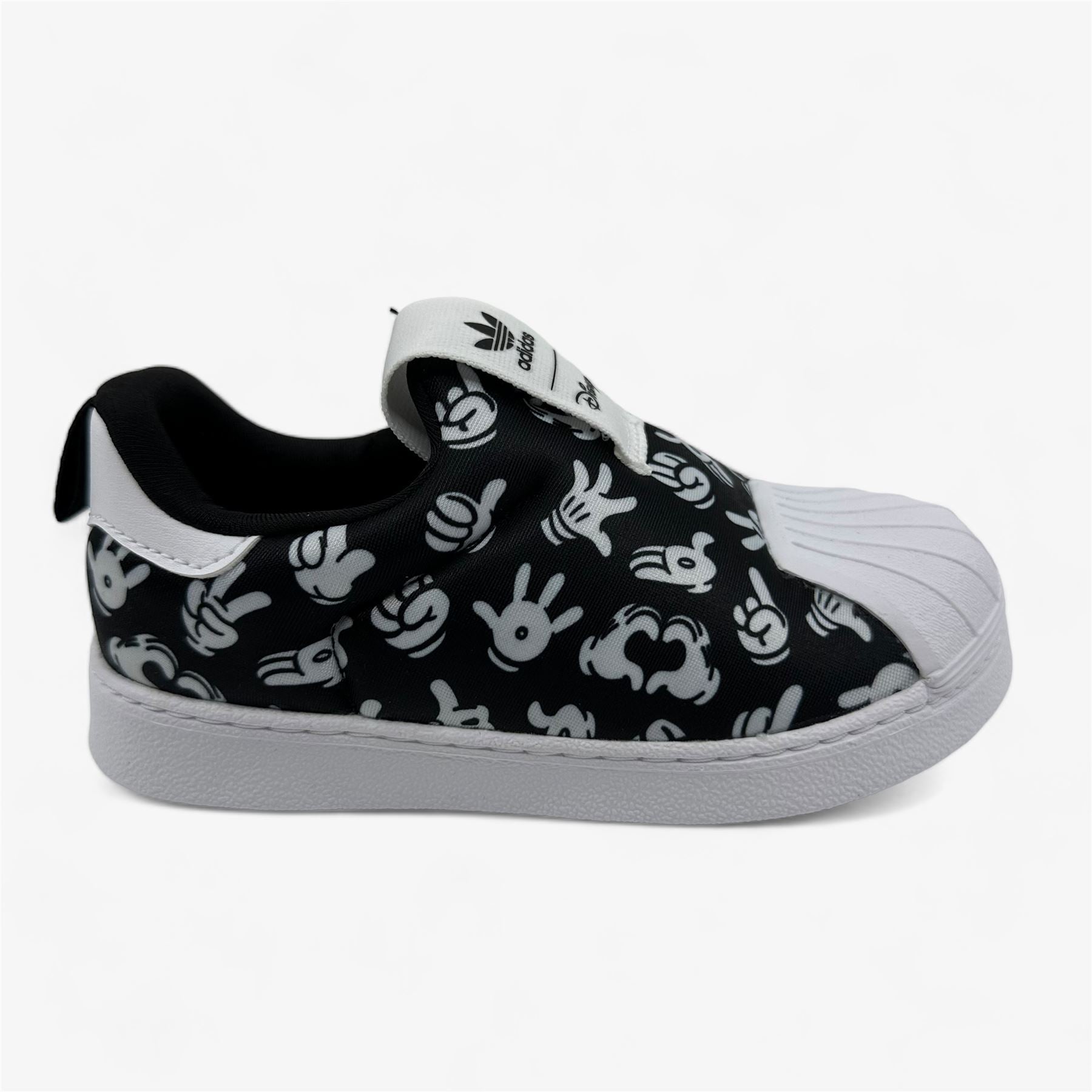 Adidas Superstar 360 Black White Baby Toddler Athletic Disney Sneaker (GX1873)
