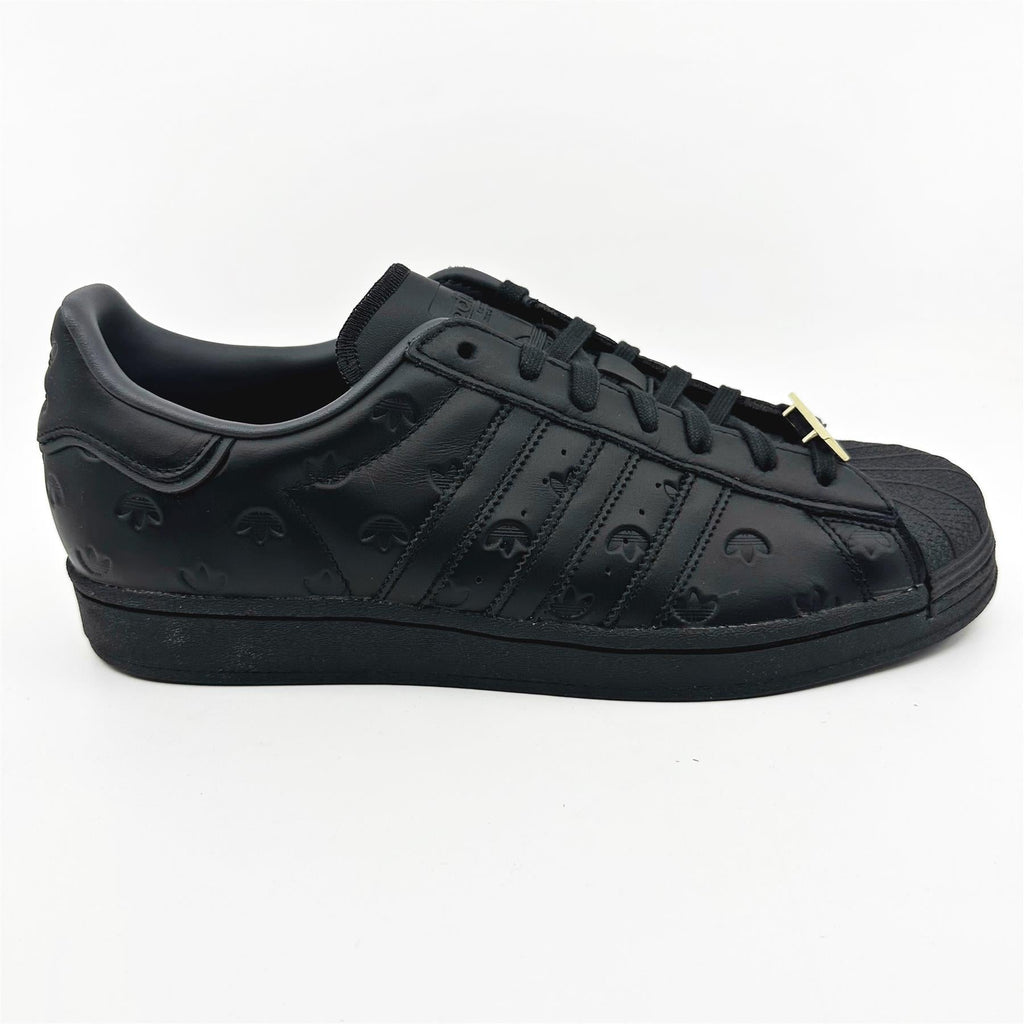 Adidas Superstar Core Black Debossed Carbon Mens Athletic Sneakers (GY0026)