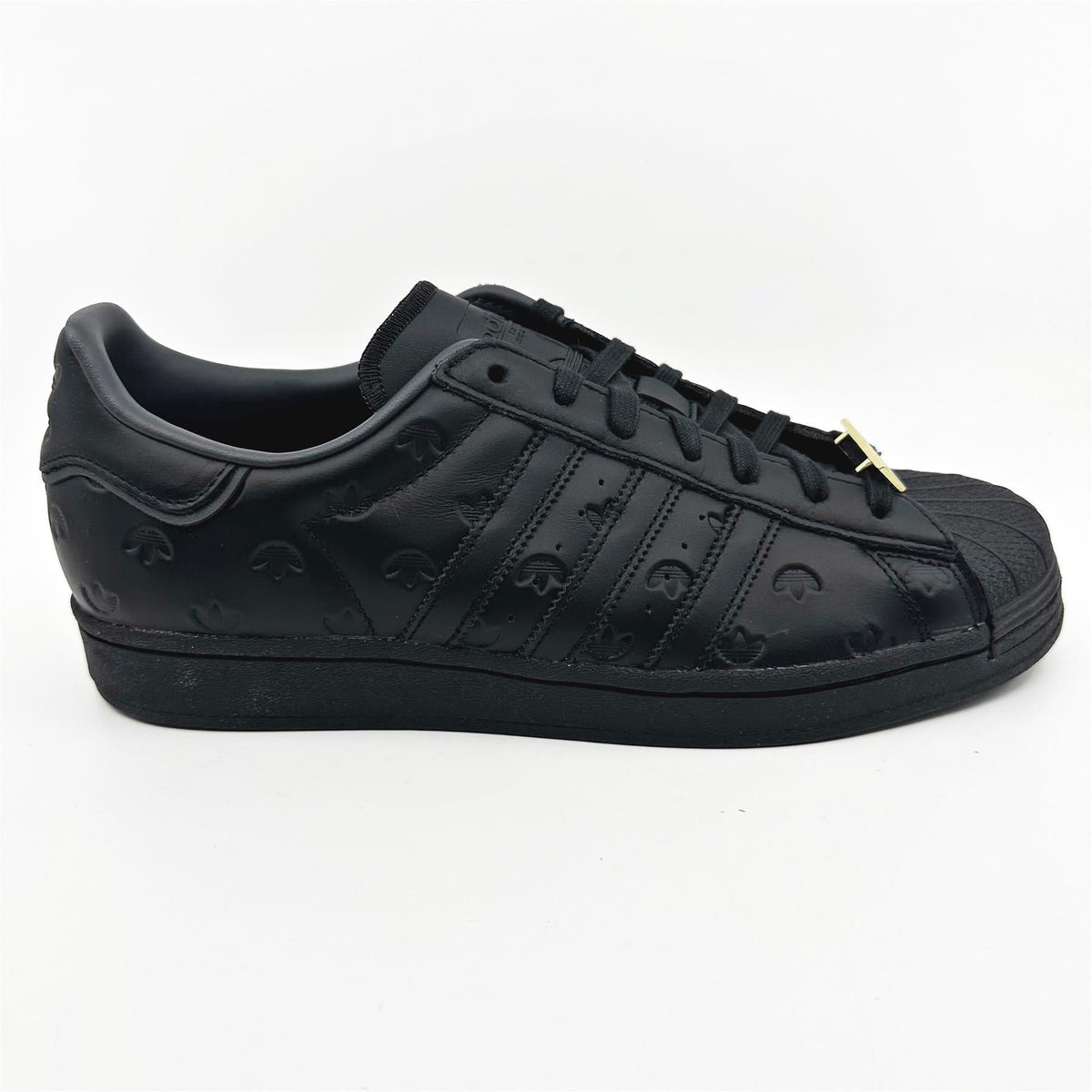 Adidas Superstar Core Black Debossed Carbon Mens Athletic Sneakers (GY0026)