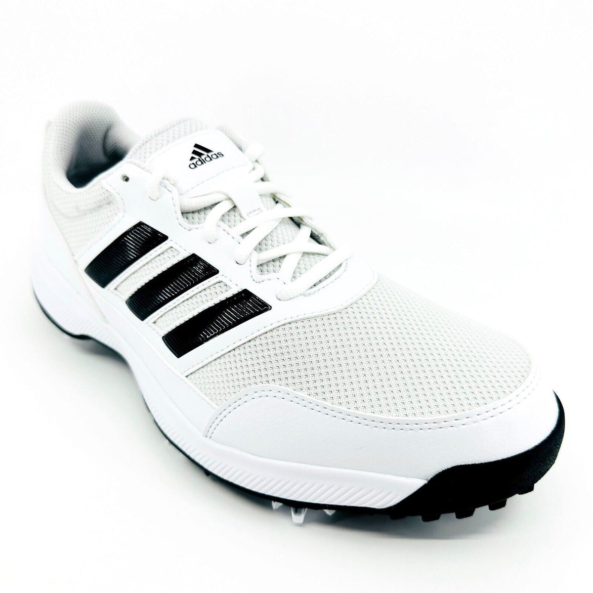 Adidas Tech Response 2.0 White Black Mens Spike Golf Shoes EE9121