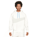 Men's Nike White/Gray Sportswear Swoosh Tech Fleece Pullover Hoodie (DD8222-133)