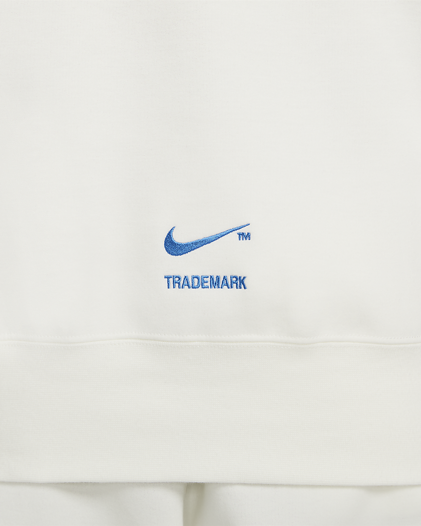 Men's Nike White/Gray Sportswear Swoosh Tech Fleece Pullover Hoodie (DD8222-133)