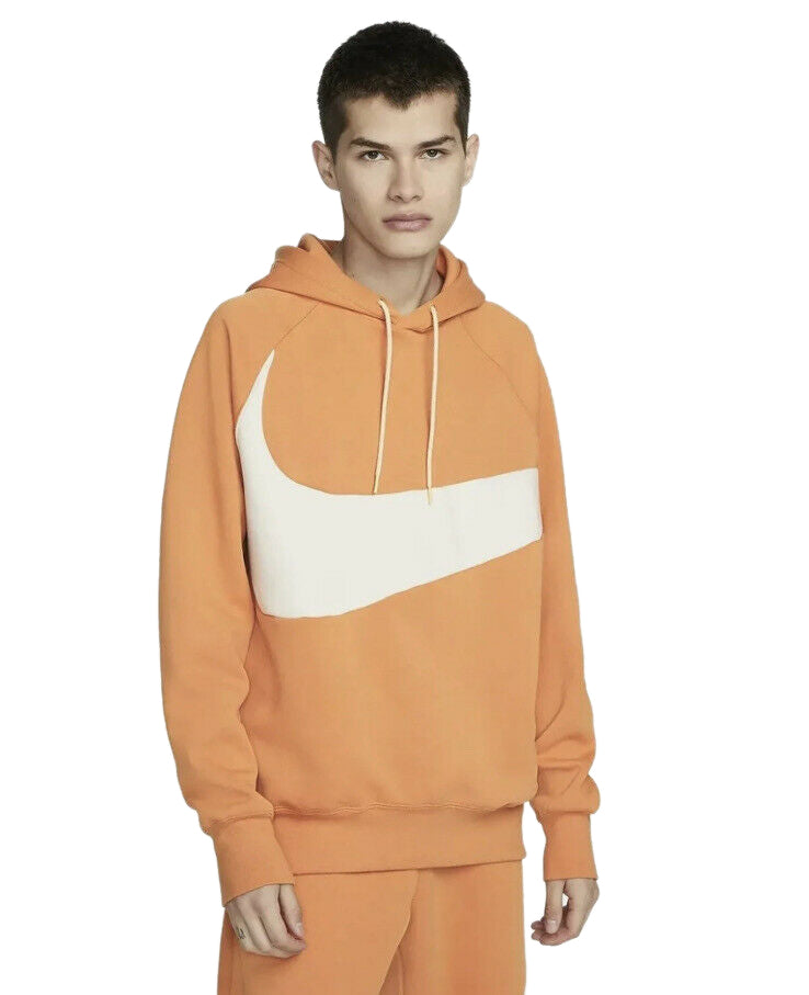 Men's Nike Hot Cr/Prl Wht Sportswear Swoosh Tech Fleece Pullover Hoodie (DD8222-808)