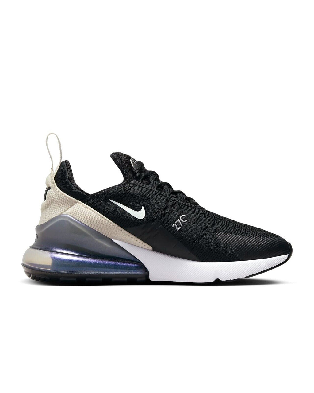 Women's Nike Air Max 270 Black/Metallic Silver-Phantom (DZ7736 002)