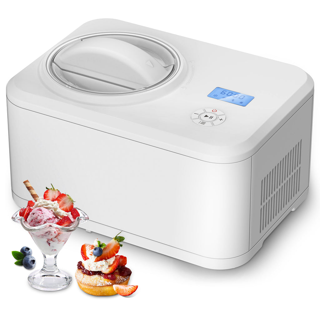 White Automatic Electronic Ice Cream Maker J582756