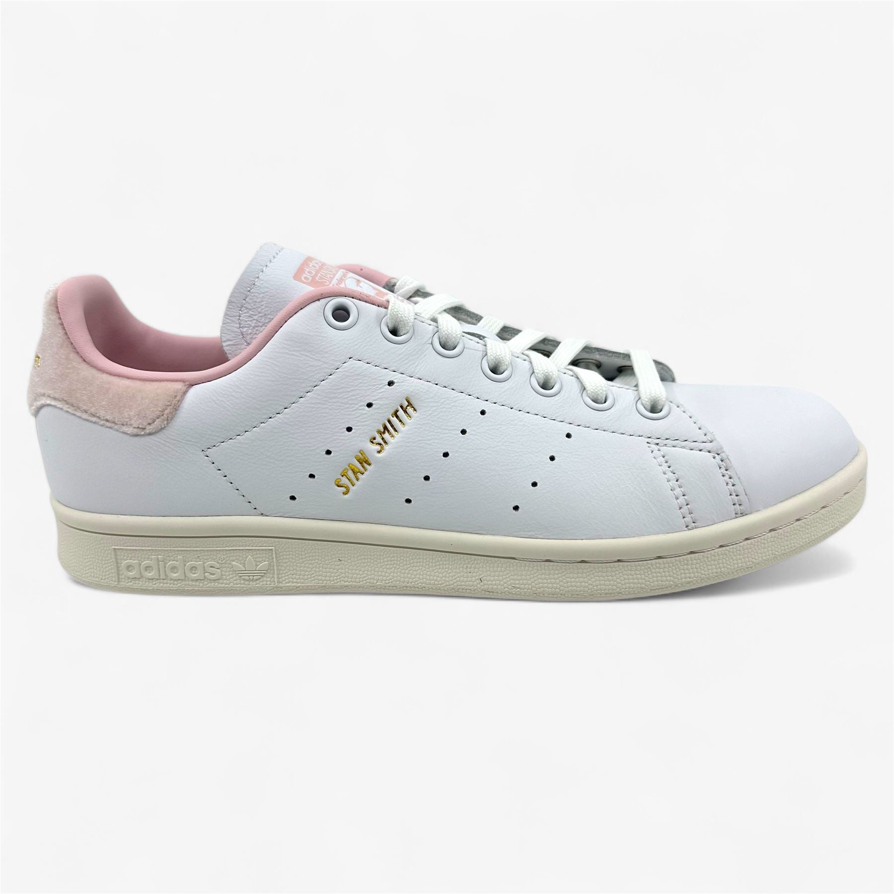 Adidas Stan Smith Cloud White Gold Pink Womens Athletic Sneaker (IF7002)