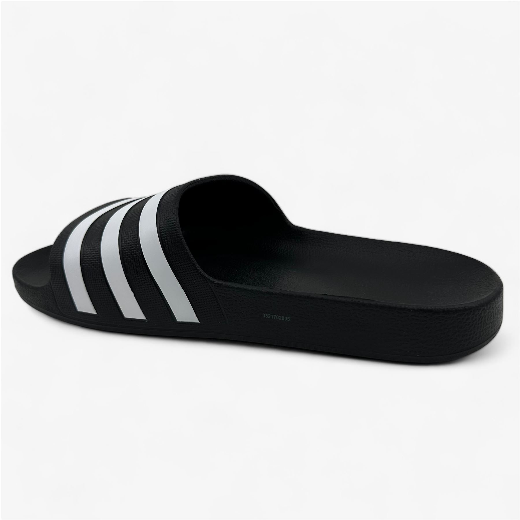 Adidas Adilette Aqua Black White Womens Athletic Slip-On (F35543)
