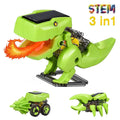 3-in-1 Solar Powered Dinosaur Robot Building Toys P673604
