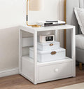 White 1 Drawer Nightstand W396
