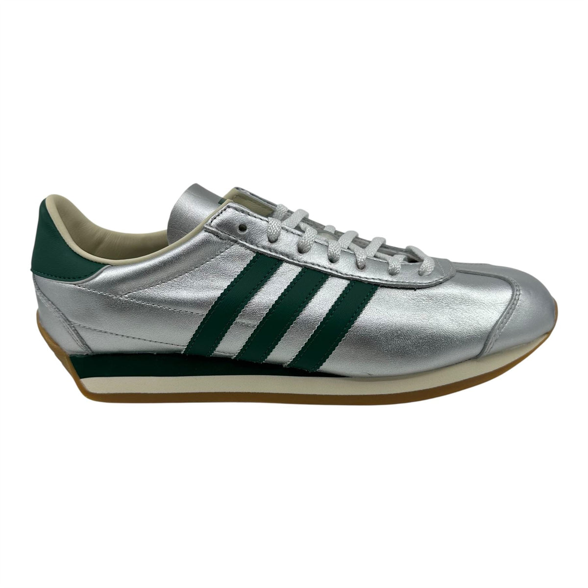 Adidas Country OG Silver Metallic Collegiate Green Womens Athletic Sneaker (IE8412)