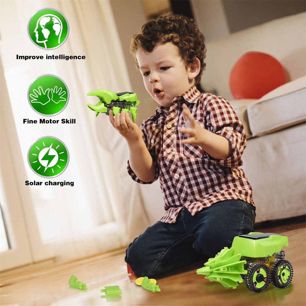 3-in-1 Solar Powered Dinosaur Robot Building Toys P673604