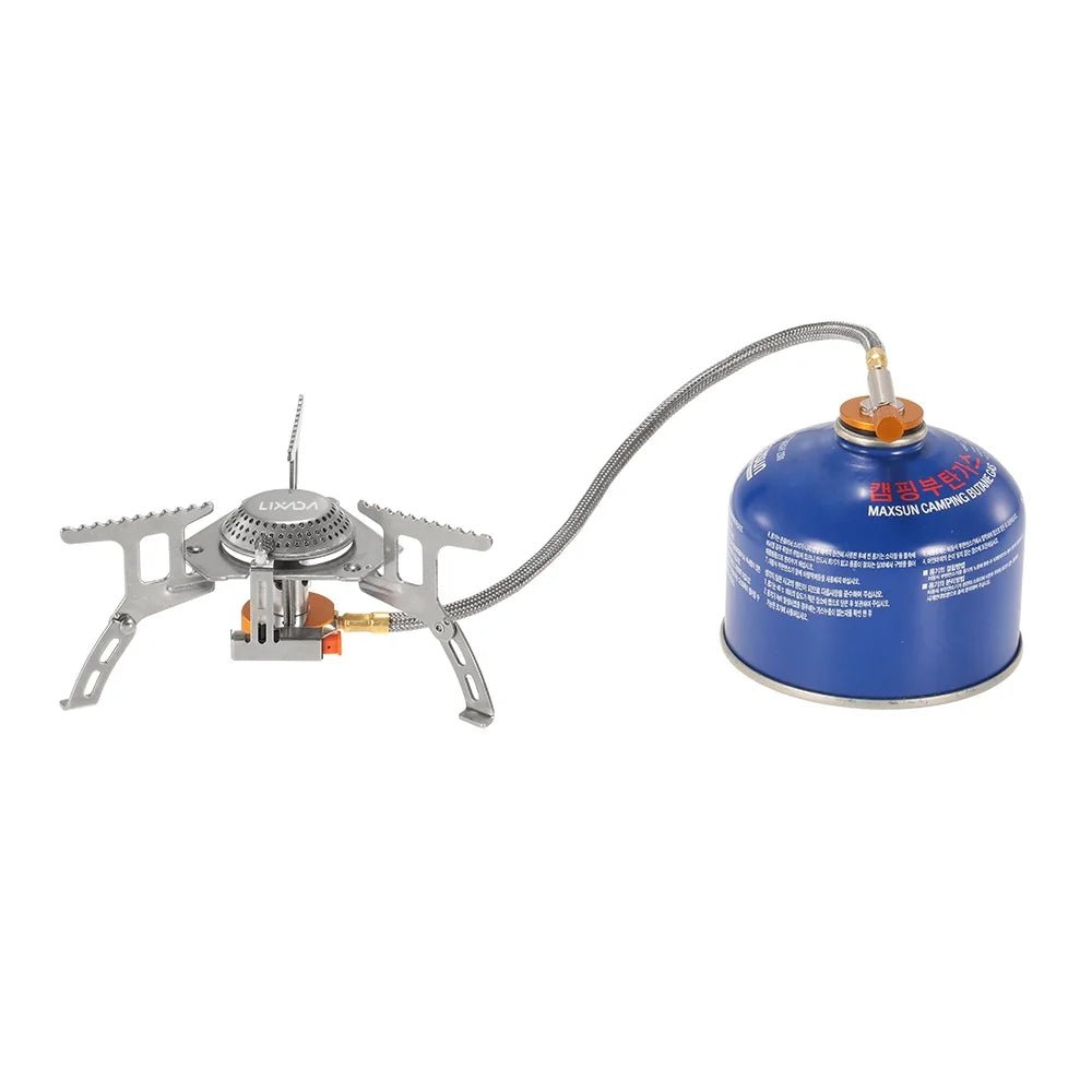 3000W Portable Camping Cookware Set with Gas Conversion Head Adapter S440