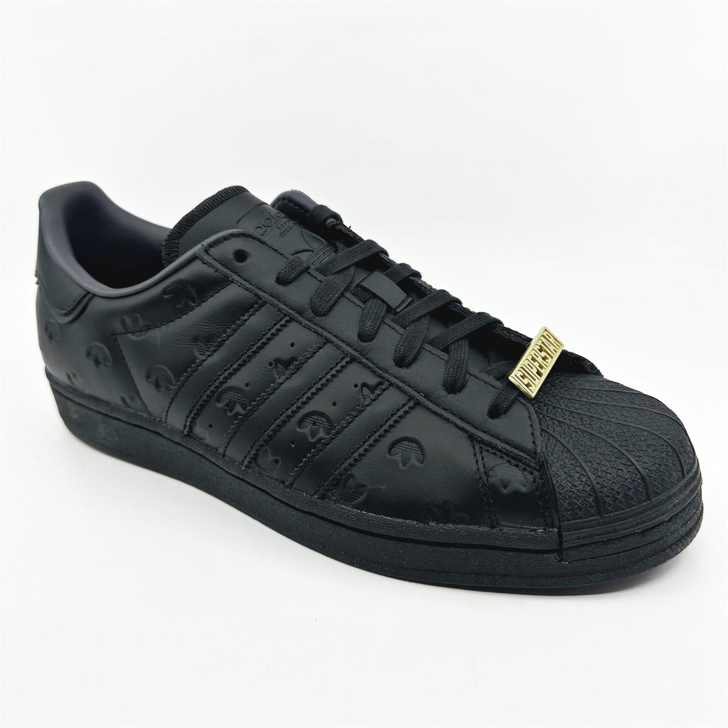 Adidas Superstar Core Black Debossed Carbon Mens Athletic Sneakers (GY0026)