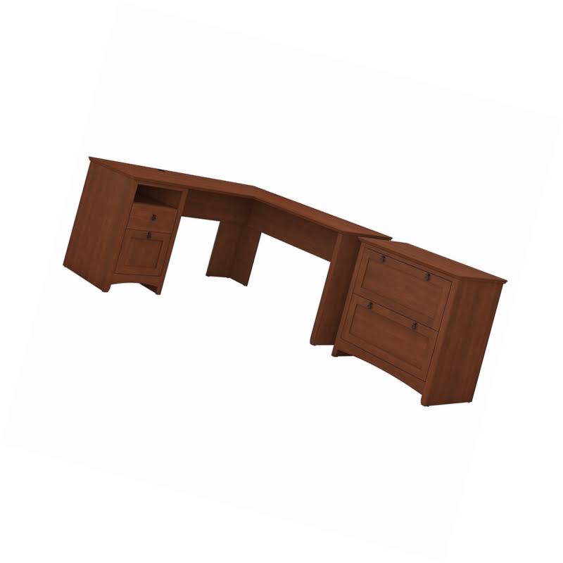 L Shaped Desk with Lateral File Cabinet I834