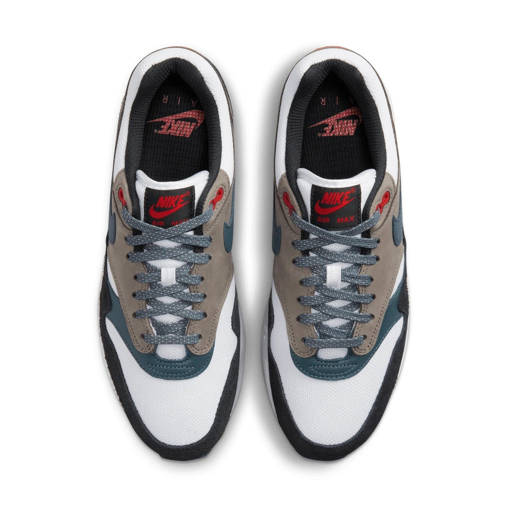 Men's Nike Air Max 1 PRM "Escape" White/Slate Blue-Black (FJ0698 100)