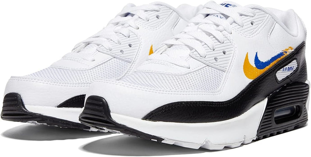 Big Kid's Nike Air Max 90 GS NN White/Deep Royal Blue (FJ4592 100)