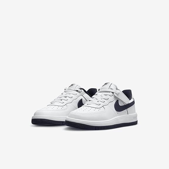 Little Kid's Nike Force 1 Low Easyon White/Midnight Navy (FN0237 104)