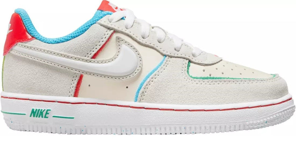 Little Kid's Nike Air Force 1 LV8 2 BP Pale Iv/Wt-Pcnte Rd (FQ8351 110)
