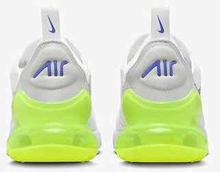 Big Kid's Nike Air Max 270 BG White/Astronomy Blue-Volt (HJ9237 100)