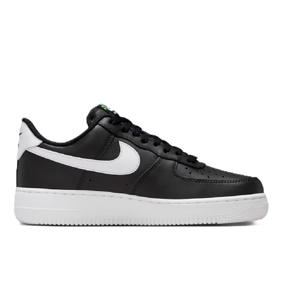 Women's Nike Air Force 1 '07 PRM 'Flowers' Blk/Wht-Mtlc Gold (IB6644 001)
