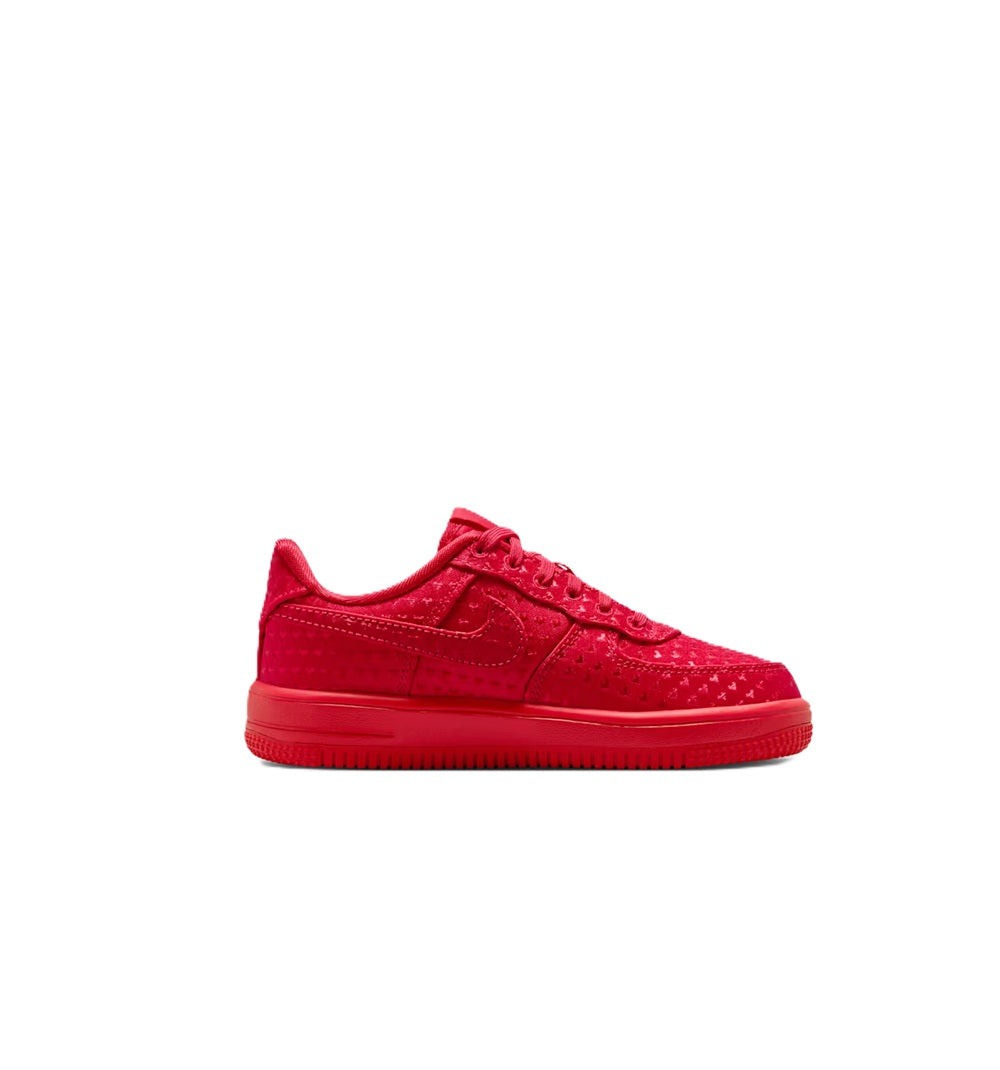 Little Kid's Nike Force 1 Low Lace 'Valentine's Day' University Red/University Red (IQ2744 600)