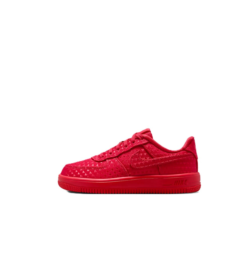 Little Kid's Nike Force 1 Low Lace 'Valentine's Day' University Red/University Red (IQ2744 600)